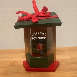 Vintage Christmas Ornament. Wood. Made in Taiwan. Toy Shop Window. Toy Soldier